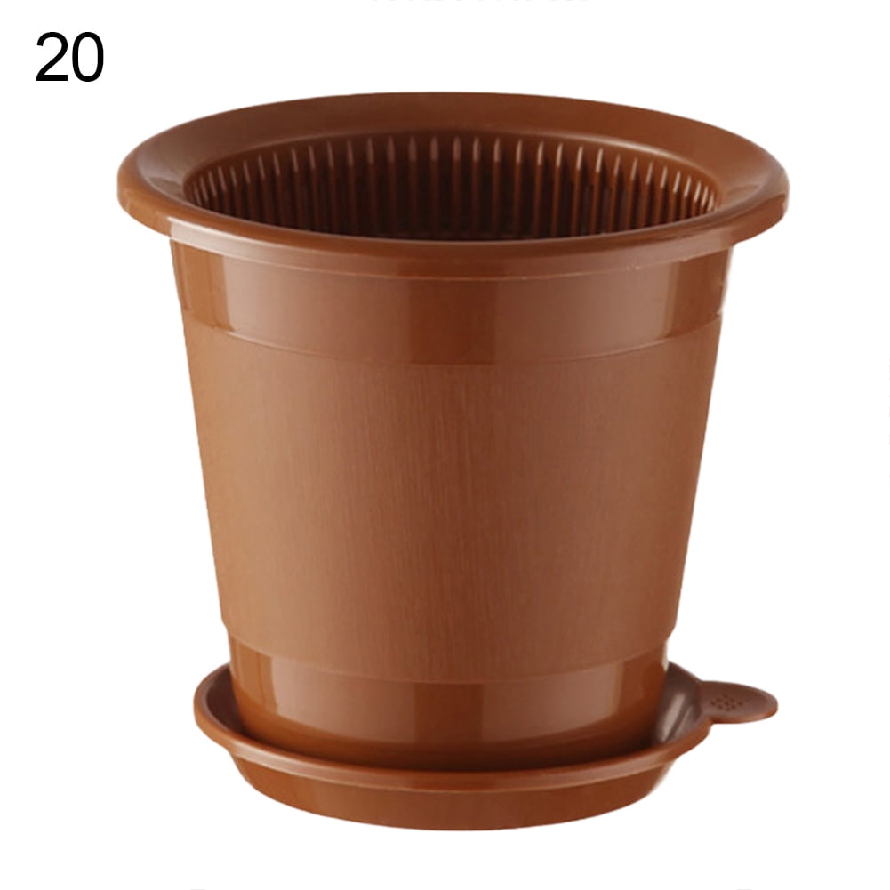 EE_ WO_ 1X GOOD DRAINAGE SLOTTED HOLE SUCCULENTS ORCHID FLOWER INNER OUTER POT C